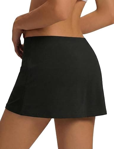 LOMON Women's Low Waist Casual Micro Mini Skirt with Built-in Shorts with Pockets Stretchy Skorts Summer Outfits 2026 thumbnail 2