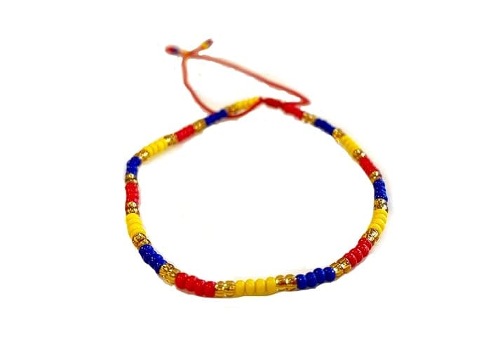CharmsOfTheWorld Slim Handmade Bracelet from Medellin - Colombia Venezuela Ecuador Colors - Adjustable Knot thumbnail 3