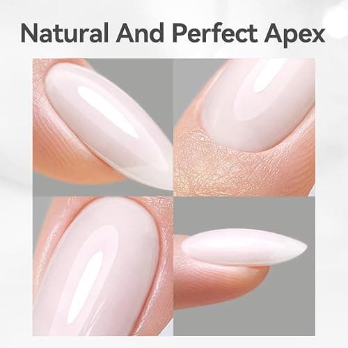 BORN PRETTY Builder Gel for Nails, 8-in-1 Milky White Clear Builder Nail Gel for Nail Apex and Gel Extension Strengthener, Nail GLue Gel Hard Gel Base Rhinestone Nail Glue Gel in a Bottle 15ml thumbnail 8