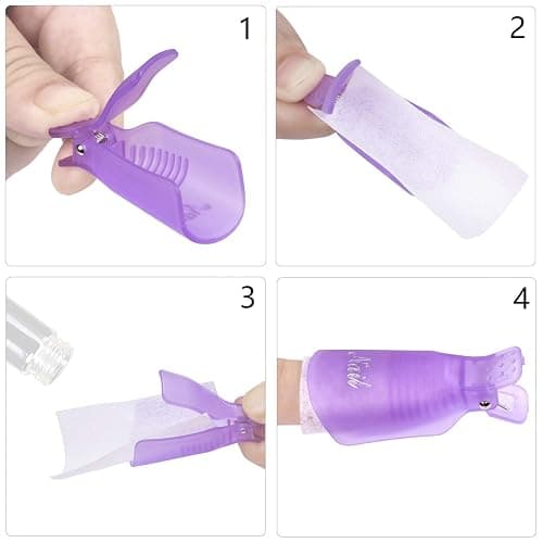 620 Pcs Non Lint Nail Wipes Cotton Pads and 20 Pcs Reusable Nail Soak Off Clips Plastic Nail Soaking Clips Toenail and Finger Gel Nail Polish Remover Wrap Tool thumbnail 4