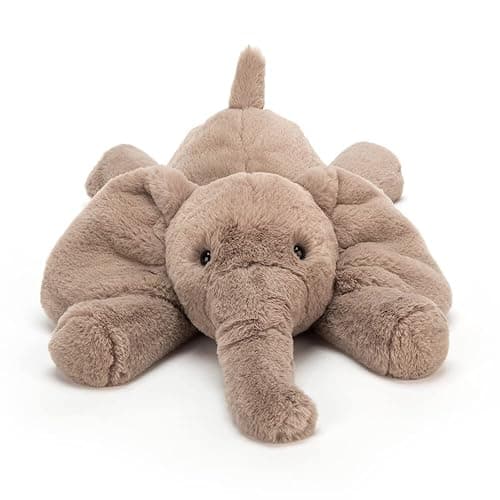 Jellycat Smudge Elephant Stuffed Animal, Medium 9.5 inches - Elephant Plush Toy - Classic Children's Gift thumbnail 5