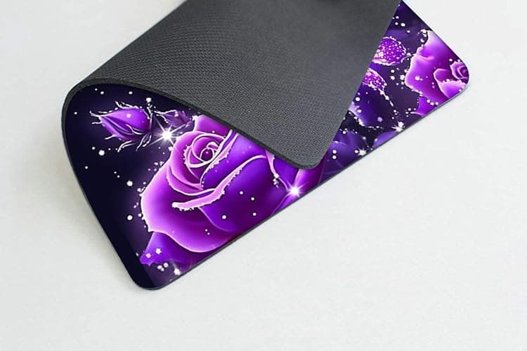 Deep Purple Rose Mouse pad Customized Mousepad Non-Slip Rubber Base Mouse Pads for Computers Laptop Office Desk Accessories Mouse pad thumbnail 3