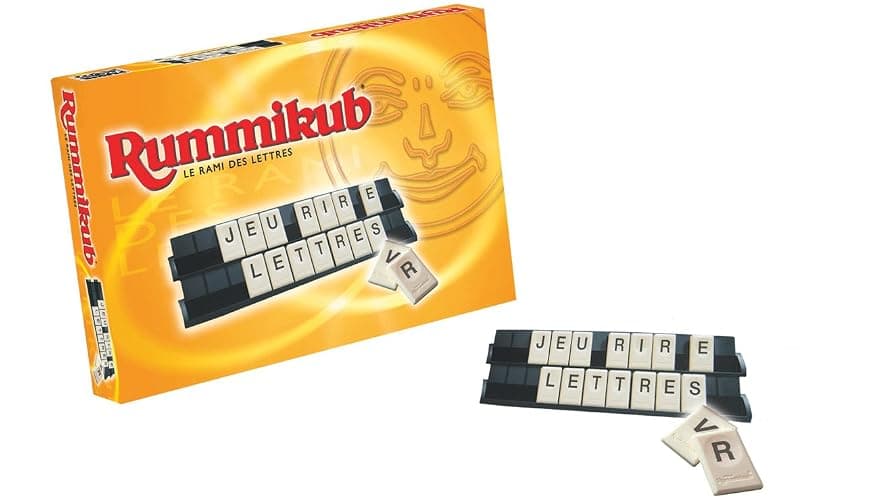 Hasbro Gaming Rummikub Lettres, Jeu de Stratégie et de Logique pour Adultes et Ados, Jeux de Société pour Composer des Mots, dès 12 Ans pour améliorer Son Vocabulaire - Image 1