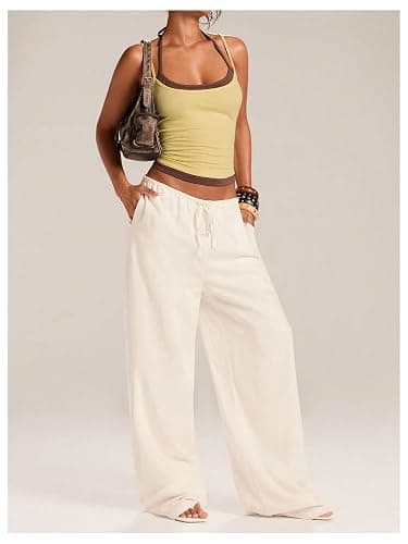 BEAUDRM Women's Double Layered Tank Top Halter Workout Tops | 2 in 1, Summer Tops for Women, Cute Tops, Workout Tank Tops Woman, Going Out Tops, Sports thumbnail 3