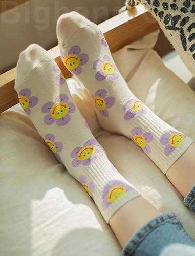 IIG 3-6 Pairs Womens Cute Animal Patterned Funny Novelty Cotton Crew Socks thumbnail 5