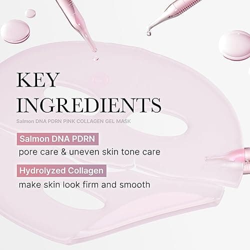 medicube Salmon DNA PDRN pink collagen jelly gel mask | overnight face mask for glass glow skin- elasticity, hydrating, firming and moisturizing | korean skincare, 28g, 4ea thumbnail 7
