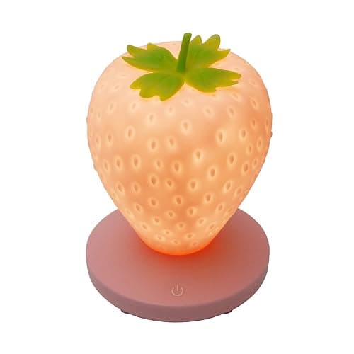 LVOERTUIG Strawberry Night Light, Cute Silicone Strawberry Lamp, LED Cute Night Light, Bedside Color Changing Lamp, 3 Modes Touch for Birthday, Christmas thumbnail 3