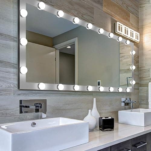 Majnesvon 65" x 24"Full Length Mirror with Lights and Stand Touch Control - Wall Mounted and Floor Standing,LED Lighted Full Body Dressing Mirror for Bedroom,Dimming&3 Color Modes (Silver) thumbnail 3