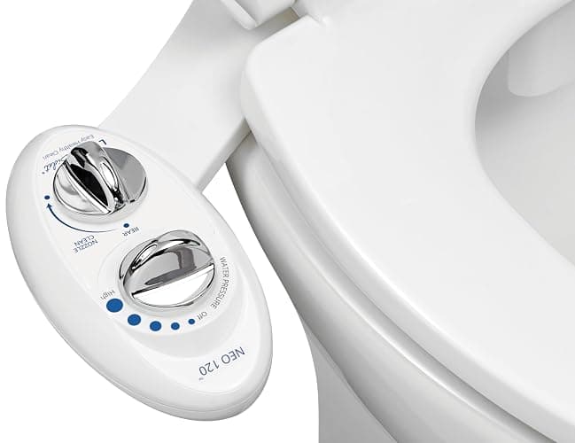 LUXE Bidet NEO 120 - Single Nozzle, Self-Cleaning, Non-Electric Bidet Attachment for Toilet Seat, Adjustable Water Pressure, Rear Wash (White) - Image 1
