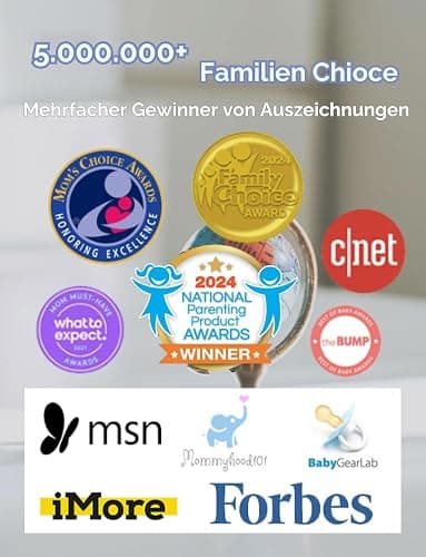 HelloBaby Babyphone mit Kamera, 3500 mAh Akku mit 5 Zoll Bildschirm, 355° Schwenken-120° Neige-Zoomen, Babyfone ohne WLAN, 2 Wege Audio, Temperatur, 8 Schlaflieder, Nachtsicht, HB6550 thumbnail 2