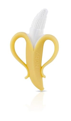 Nuby Nananubs Banana Massaging Teether – Baby Teething Toys 3 Months and Up, Silicone Teether for Sore Gums, Infant Toy, Baby Essentials, Brush, Travel Accessory, Gift for Babies thumbnail 4