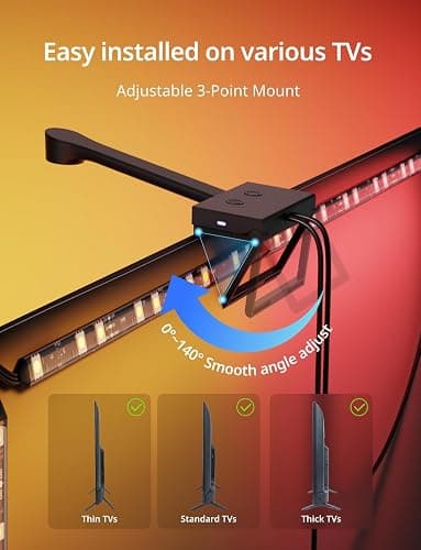 Ailofy TV Backlight for 55-65 Inch TVs, 12.5ft LED Strip, Camera Sync thumbnail 7