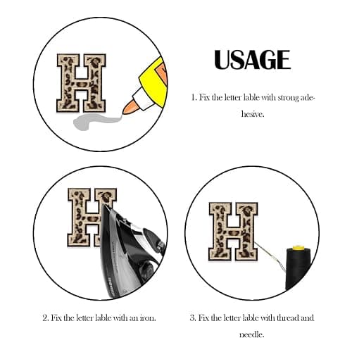 YOUTEER 26 Pcs Chenille Iron on Letter Patches, Alphabet Patch Letters Embroidered for Clothes, Dress, Hat, Jeans, Shoes Bags, DIY Supplies, Leopard. thumbnail 3