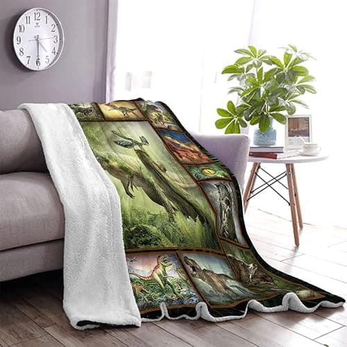 CYREKUD Dinosaur Throw Blanket - Dino Gifts for Boys, Girls & Adults - 50x60 Inches thumbnail 8