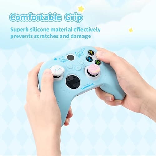 Kuitmor Cover Skin for Xbox Series X Controller, Soft Silicone Ergonomic Protective Cover Skin Case Compatible with Xbox Wireless Controller with 2 Thumb Grip Caps - DEG thumbnail 3