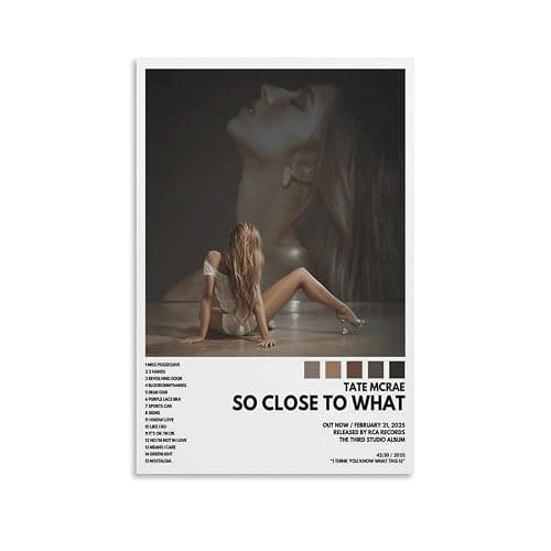 Tate McRae So Close To What Posters & Prints on Canvas Wall Art Poster for Room Decor Unframe:12x18inch(30x45cm) - Image 1