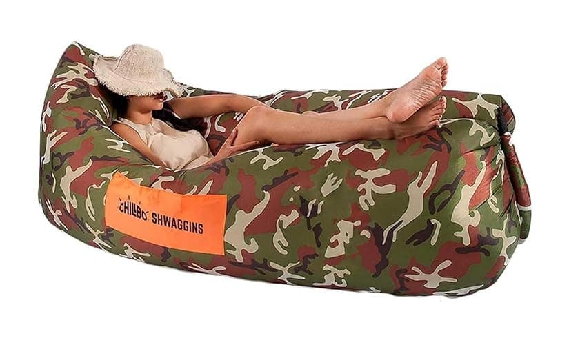 Chillbo Shwaggins Inflatable Couch – Cool Inflatable Chair Easy Setup is Ideal for Hiking Gear, Beach Chair and Music Festivals or Dad Gifts - Image 1