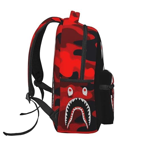 Vkaxopt Backpack Shark Teeth Camo Backpacks Travel Laptop Daypack Big Capacity Bookbag Fashion Durable Back Pack for Men and Women-StyleSH thumbnail 3