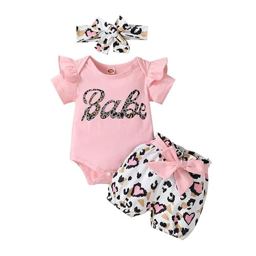 MIEKISA Baby Clothing Girls Romper and Shorts Outfit Infant Pants Sets - Image 1