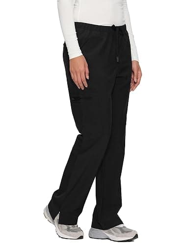 floralhue Women’s Scrub Pants – Soft Stretch Cargo with 8 Pockets, Loose Fit – Consider Sizing Down thumbnail 2