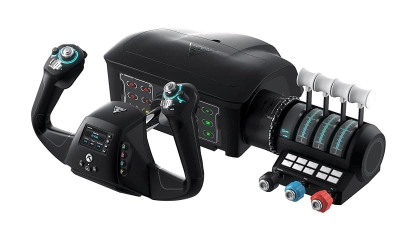 Turtle Beach VelocityOne Flight Universal Control System - Xbox Series X & Xbox Series S, Xbox One & Windows 10 & 11 PCs with Yoke Handle, Throttle Quadrant, Trim Wheel & Rudder Controls - Image 1