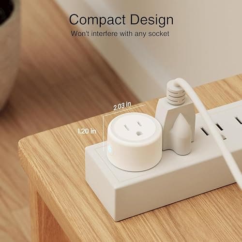 GHome Smart Plug, WiFi Smart Plugs Work with Alexa and Google Home, Smart Outlet Timer with APP Remote Control, 2.4GHz Wi-Fi Only, No Hub Required, ETL FCC Listed, White thumbnail 3