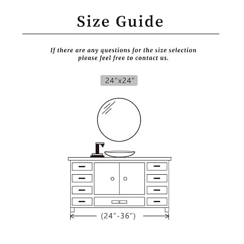 Sunniry White Round Mirror, 24 inch Circle Mirror, Matte White Metal Frame | High Definition Mirror, Waterproof, Sturdy, Circle Mirror for Bathroom, Bedroom, Entryway, Living Room, Wall Décor thumbnail 7