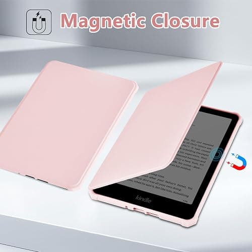 KBCASE Case for 7" Kindle Paperwhite (12th Generation - 2024) and Kindle Colorsoft Signature Edition, Slim Smart Cover with Auto Wake/Sleep for Kindle Paperwhite 7 inch (Light Pink) thumbnail 5