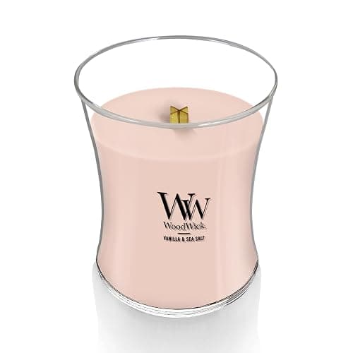 WoodWick Vanilla & Sea Salt Gifts for Women and Men, 9.7 oz Medium Hourglass Candle with Crackling Wick thumbnail 4