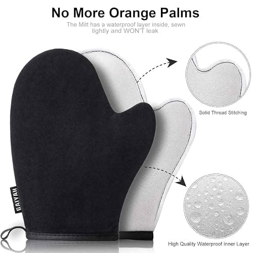 3 in 1 Self Tanning Mitts Self Tanner Mitt Applicator Kit - Tanning Glove for Self Tan Mitt, Tanning Brush for Self Tan Brush Back Tanning Applicator Kabuki Body Brush Self Tanner Back Applicator thumbnail 3