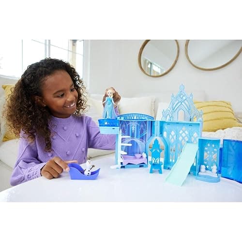 Mattel Disney Princess Toys, Storytime Stackers Elsa Ice Palace, Stackable Castle Doll House with Small Doll & 8 Pieces, Inspired by The Disney Frozen Movies thumbnail 2