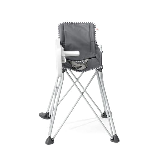 Bright Starts Pop 'N Dine Portable High Chair, Indoor/Outdoor, BPA Free Tray, Easy to Fold, Unisex, Grey, 6 Months + thumbnail 18