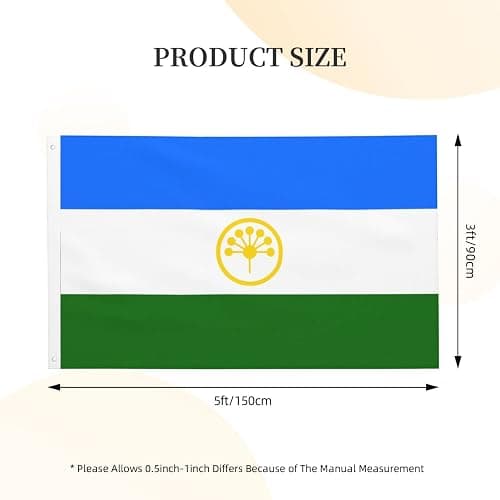 Double-Sided Flag of Bashkortostan Flag 3x5 Ft Durable Outdoor Decorative Banner Vivid Color Polyester Home Yard Flag thumbnail 3