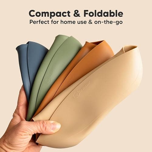 KeaBabies 2-Pack Silicone Bibs for Babies, Toddlers Girl, Boy – Sturdy Food-Grade Baby Bibs for Eating, Large Food Catcher, Clean & Put On Easily, Waterproof Toddler Feeding Essentials (Terracotta) thumbnail 8