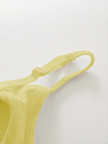 WDIRARA Women's 3 Pack Cami Crop Top Built in Bra Spaghetti Strap Camisole Tops thumbnail 5