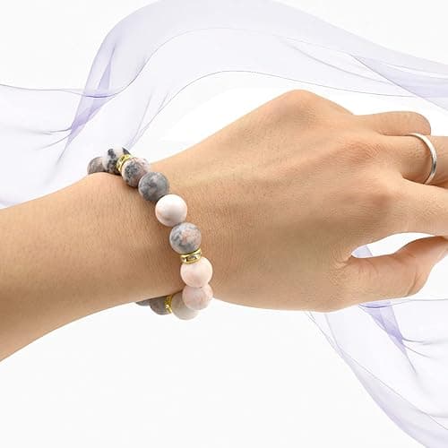 liagza Healing Bracelet For Women Anxiety Crystal Bracelet Chakra Beaded Bracelets Rose Quartz Crystals And Healing Stones Yoga Bead Bracelet Calming Stretch Bracelet Stress Relief Gifts For Women thumbnail 5