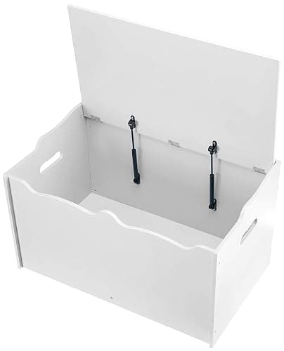 Amazon Basics Kids Toy Box, Wooden Organizer Storage Chest,White, 30" x 18" x 19" thumbnail 6