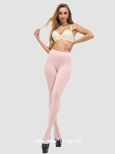 CozyWow Women's 80D Soft Opaque Tights, High Waist Solid Color Womens Tights with 30+ Colors thumbnail 5