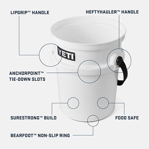 YETI Loadout 5-Gallon Bucket, Impact Resistant Fishing/Utility Bucket thumbnail 2