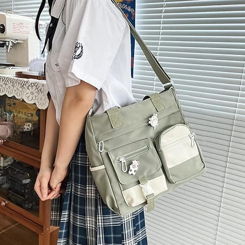 Phaoullzon Crossbody Cute Bag for Teens Kawaii Messenger Purse Nylon Shoulder Tote Bags thumbnail 2