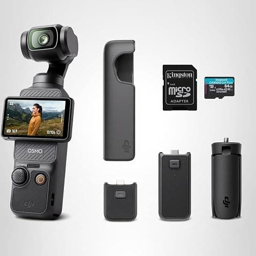 DJI Osmo Pocket 3 Capture More Combo, 1 CMOS 4K and 120fps Gimbal | 3-Axis Stabilization, 2-Inch Rotatable Touchscreen, Full-Pixel Pdaf, Activetrack, 1300mah Battery thumbnail 9