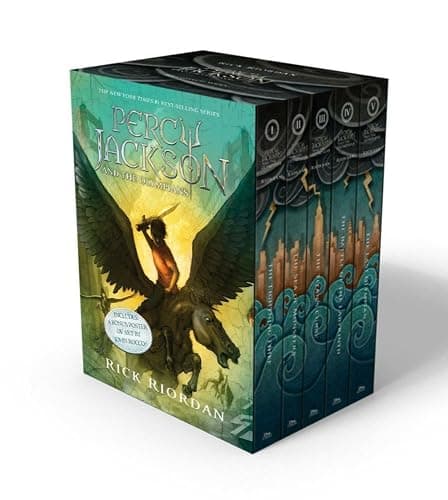 Percy Jackson and the Olympians 5 Book Paperback Boxed Set with A Bonus Poster - Image 1