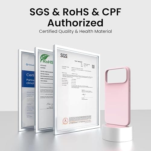 ORNARTO Compatible with iPhone 17 Pro Max Case 6.9", Slim Liquid Silicone 3 Layers Soft Gel Rubber Shockproof Protective Cover with Anti-Scratch Microfiber Lining-Chalk Pink thumbnail 7