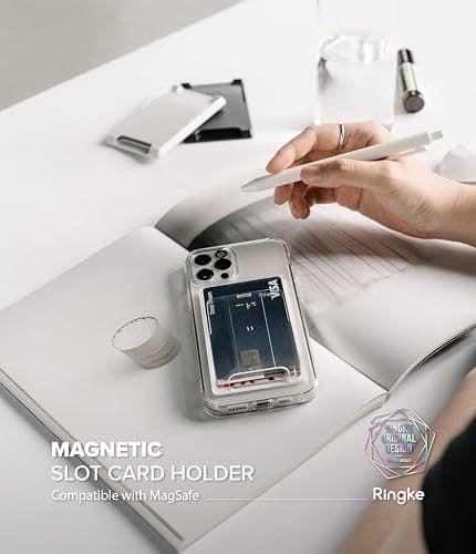 Ringke Magnetic Slot Card Holder [Compatible with MagSafe Wallet] Business ID Credit Card Wallet for Back of Phone Case thumbnail 5