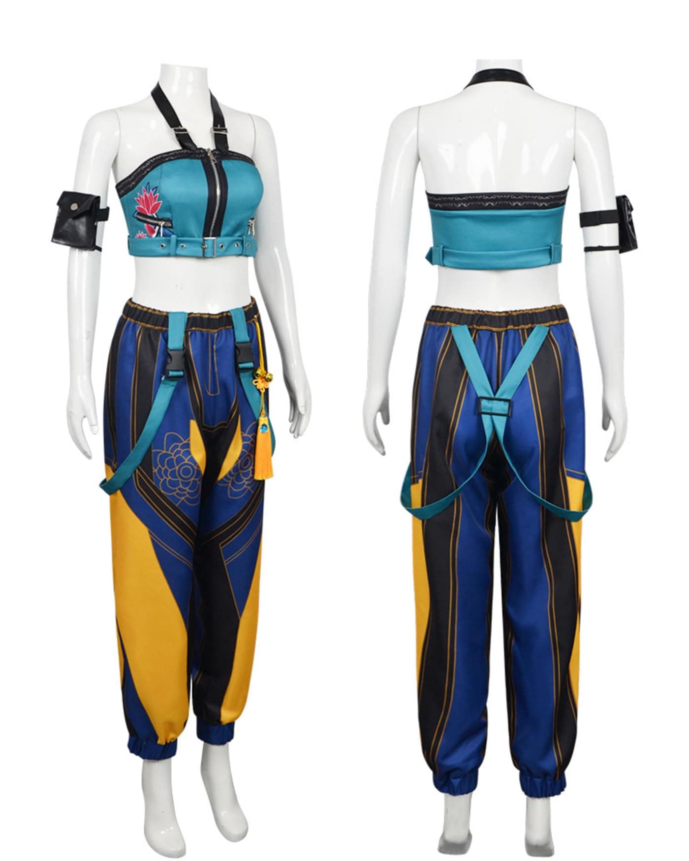 Koongso Women’s Anime K-Pop Demon-Hunting Costume, Hunters Idol Zoey Cosplay Full Outfits Halloween Carnival Fancy Dress Up - X-Small thumbnail 7