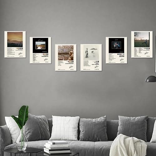 ZYIONCM Zachs Poster Set of 6 Album Cover Posters 8 by 10 inch Music Posters for Room Bedroom Living Room Aesthetic Canvas Wall Art for Room Decor-Unframed thumbnail 3