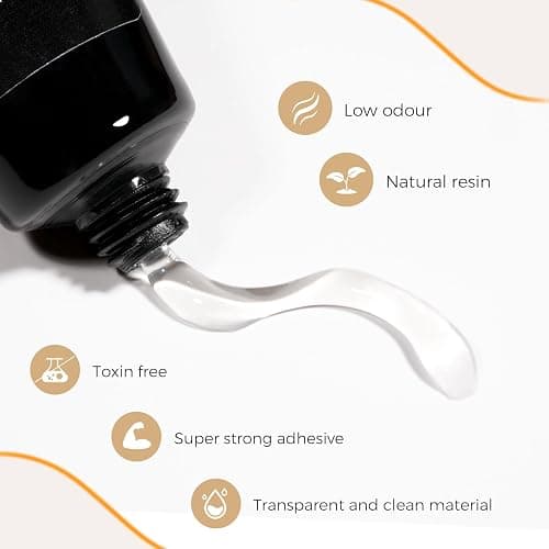 TOMICCA 4-in-1 Solid Gel Nail Glue for Press On Nails, Super Strong Hold Clear Adhesive, UV/LED Gel, Long Lasting, 15g for DIY & Salon Use thumbnail 4