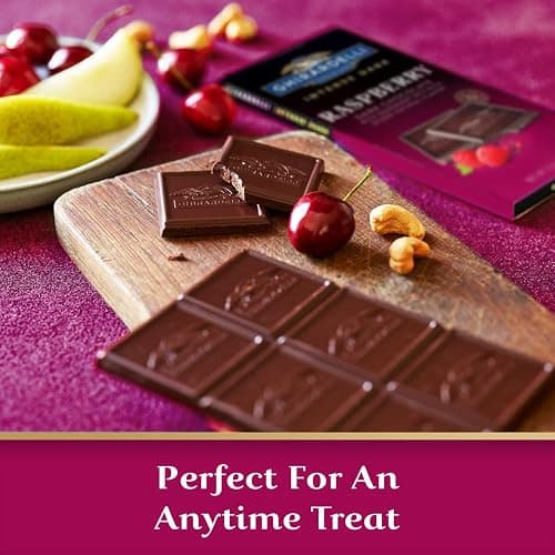 GHIRARDELLI Intense Dark Chocolate Bar, Raspberry, 3.5 Oz Bar thumbnail 4