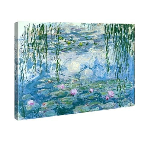 Wieco Art Water Lilies by Claude Monet Paintings Reproduction Canvas Prints Giclee Artwork for Wall DecorModern Canvas Wall Art for Home and office Decoration thumbnail 2