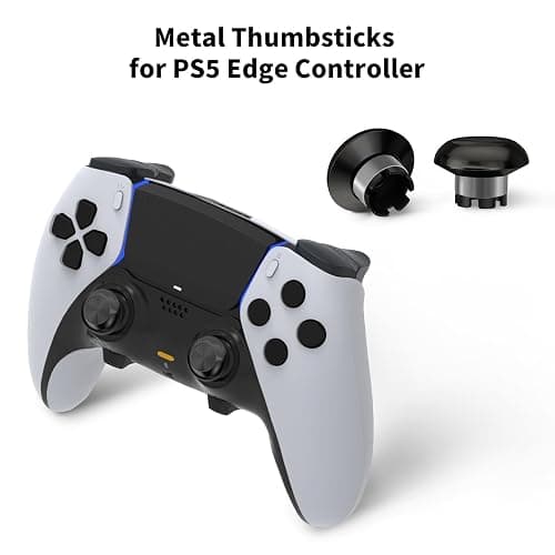 CHARM FOCUS Metal Thumbsticks for PS5 Edge Controller, Analog Thumb Sticks Caps Replacement Kit for PS5 Dual Sense Edge Stick Module, 6 Joysticks, Black thumbnail 5